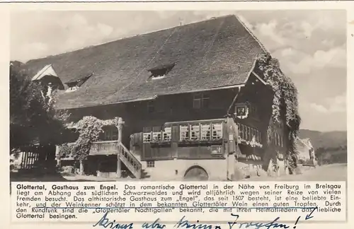 Schwarzwald, Glottertal, Gasthaus z.Engel gl1943 E7722