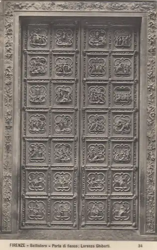 Firenze, Battistero, Porta di fianco ngl F1428