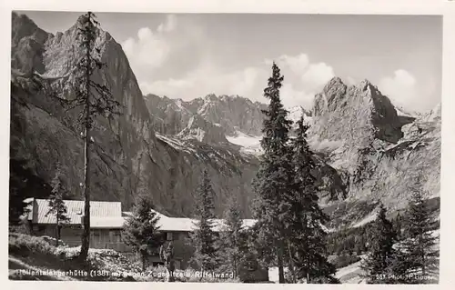 Höllentalangerhütte bei Garmisch geg.Zugspitze u.Riffelwand gl1941 F3767