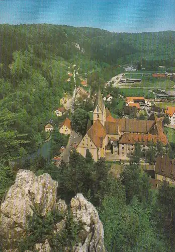 Blaubeuren bei Ulm, Blick auf Kloster und Blautopf ngl E9887