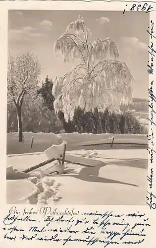 Weihnacht-Wünsche mit Schnee-Landschaft gl1937 E8224