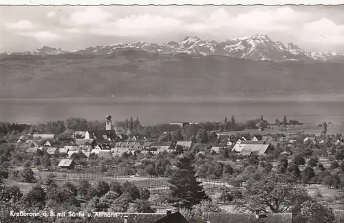 Kressbronn-Gohren am Bodensee, mit Säntis und Altmann gl1957 E9938