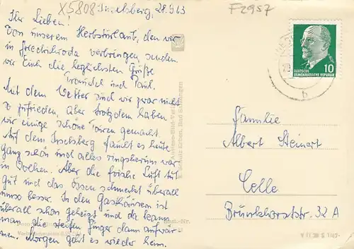 Großer Inselsberg, Thür.Wald, Mehrbildkarte gl1963 F2957