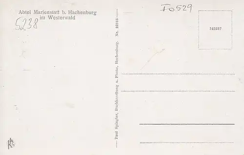 Abtei Marienstatt bei Hachenburg (Westerwald) Orig.Fliegeraufnahme ngl F0529