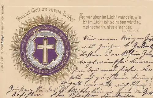 Religion: So wir aber im Licht wandeln ... Prägekarte gl1904 F2965