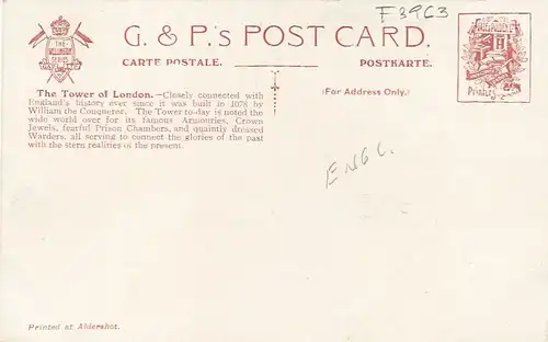 London, The Tower ngl F3963