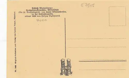 Schloß Blutenburg bei München-Pasing, Hochaltargemälde ngl E7915