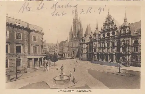 Wiesbaden, Schloßplatz feldpgl1917 E8386