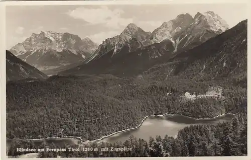Blindsee am Fernpaß, Tirol, mit Zugspitze ngl F3061
