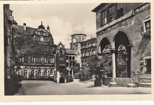 Heidelberg, Schlosshof gl1951 E7983