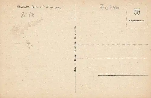 Eichstätt (Bayern) Dom mit Kreuzgang ngl F0246