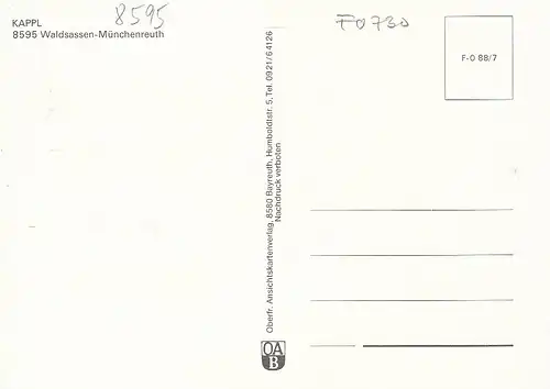 Waldsassen-Münchenreuth, Kappl ngl F0730