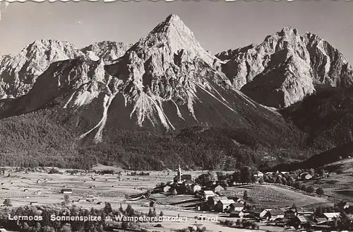 Lermoos in Tirol, Blick auf Sonnenspitze und Wampeterschroten gl1957 F4227