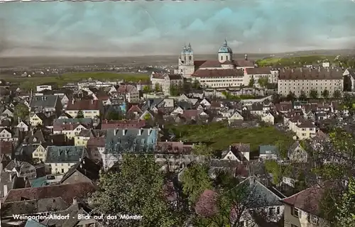 Weingarten-Altdorf (Württ.) Blick auf das Münster glum 1950? F0070