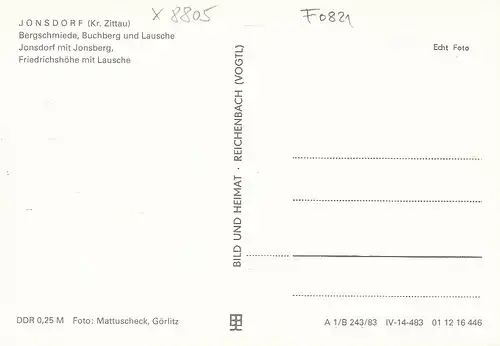 Jonsdorf, Zittauer Gebirge, Mehrbildkarte ngl F0821