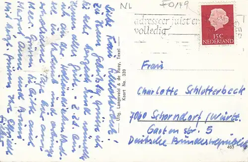 Groeten van Texel, bij Hoornder Slag gl1965? F0149