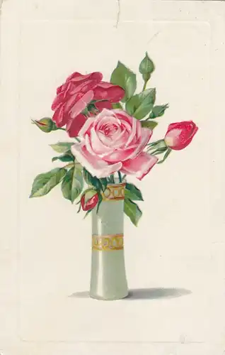 Rosen in Vase gl1915 F3423