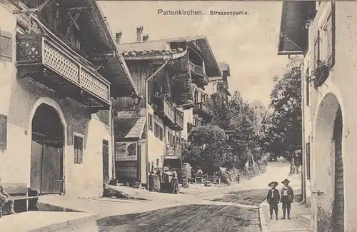 Partenkirchen, Strassenpartie gl1912? F3466