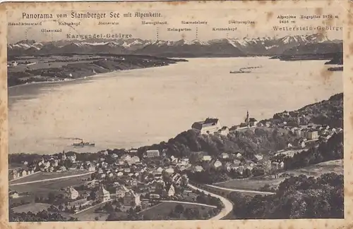 Starnberger See und Gebirge, Panorama gl1912? F2021