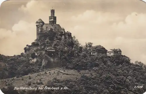 Die Marksburg bei Braubach am Rhein gl1928 E8377