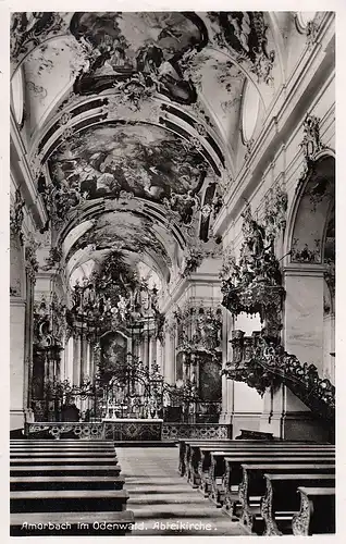 Amorbach im Odenwald, Abteikirche, innen gl1963? F0538