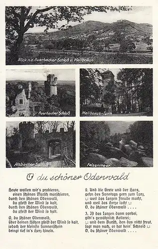 Auerbach, O du schöner Odenwald, Mehrbildkarte ngl F0307