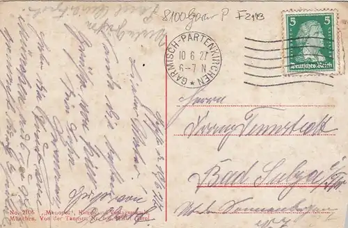 Partenkirchen mit Zugspitze gl1927 F2143