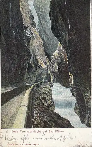 Ende Taminaschlucht bei Bad Pfäfers, Vorarlberg gl1907 F0595