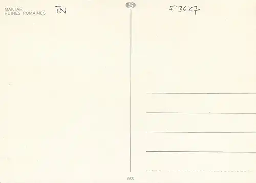 Tunesien, Maktar, Ruines Romaines ngl F3627