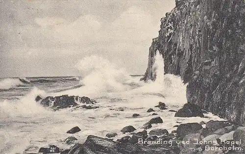 Bornholm, Branding ved Johns Kapel gl1908 F0603