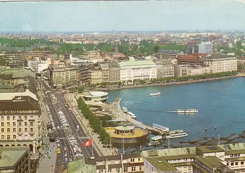 Hamburg, Jungfernstieg und Binnenalster gl1963 F3637