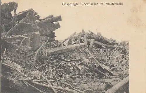 Gesprengte Blockhäuser im Priesterwald feldpgl1915? F0613