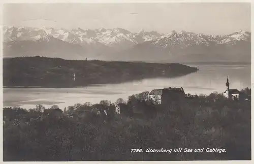 Starnberg mit See und Gebirge gl1931 F0623