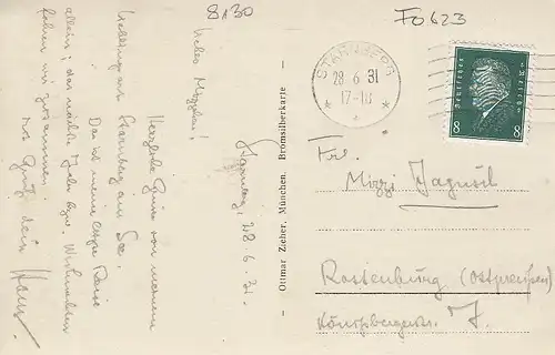 Starnberg mit See und Gebirge gl1931 F0623