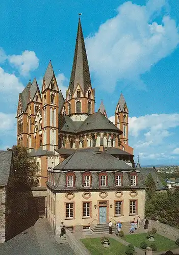 Limburg a.d.Lahn, Schloßhof mit Dom-Ostseite ngl F0644