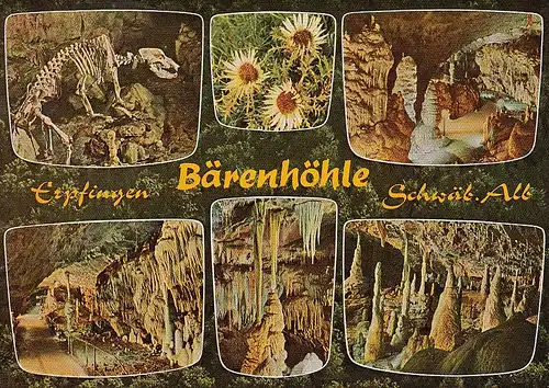 Erpfingen, Schwäb.Alb, Bärenhöhle, Karlshöhle,Mehrbildkarte ngl F0654