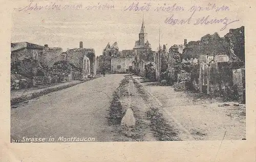 Strasse in Montfoucon feldpgl1916 F0442