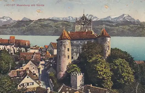 Meersburg Bodensee, mit Säntis gl1918 F2276