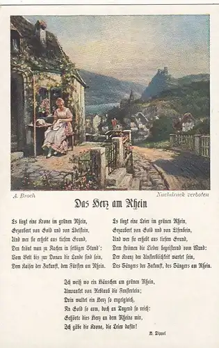 Partie am Rhein mit Gedicht ngl F4606