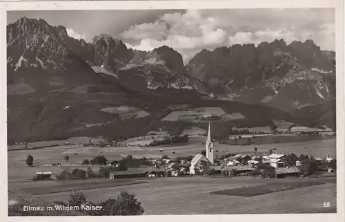 Ellmau, Tirol, mit Wildem Kaiser gl1940 F3864