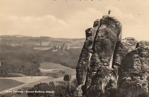 Sächs.Schweiz, Kurort Rathen,, Mönch glum 1960? E8425