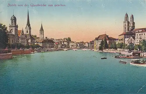 Zürich, von der Quaibrücke aus gesehen gl1927 F0599R