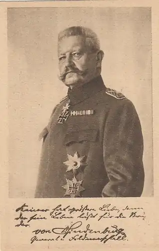 Paul von HIndenburg, Generalfeldmarschall ngl F1392