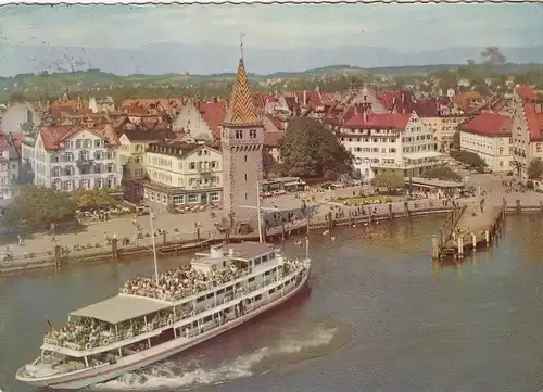 Lindau im Bodensee, Hafen mit Dampfer gl1960 E8776