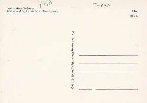 Insel Mainau im Bodensee, Schloß und Schloßkirche im Rosengarten ngl F0639
