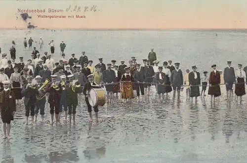 Nordseebad Büsum, Wattenpolonaise mit Musik gl1906 E8563