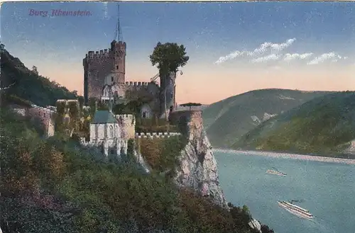Schloss Rheinstein am Rhein bei Trechtlinghausen gl1929 F1475