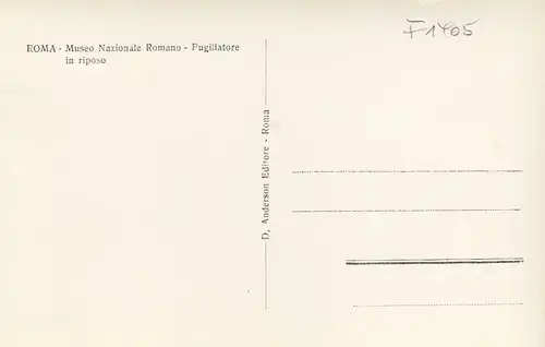 Roma, Museo Nazionale, Pugillatore in riposo ngl F1405