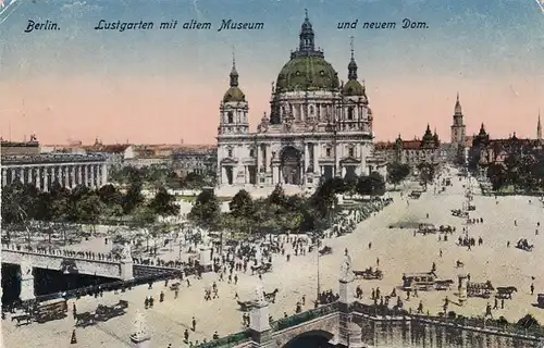 Berlin, Lustgarten mit altem Museum und neuem Dom gl1921 F2520
