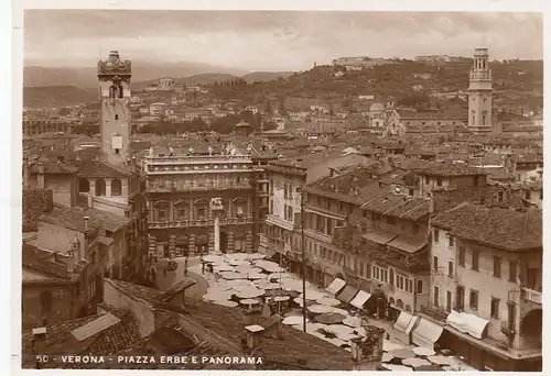 Verona, Piazza Erbe e Panorama ngl F1550